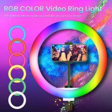 New Style Portable 10 Inch RGB Selfie Ring Light Profissional Selfie Ring Light for Phone Camera thumbnail-6