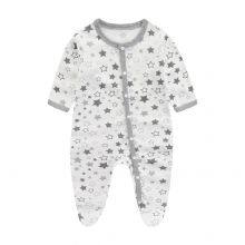 Newborn Baby Romper Onesie Jumpsuit Feet Wrap Long Sleeves Baby Climb Clothes Children's Pajama Cotton thumbnail-3