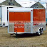 Orange Biaxial Traction Diner Food Truck for Sale Mobile Food Truck Mobile Food Trailer Fast Food Mobile Kitchen Trailer for Sal thumbnail-4