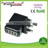 Interchangeable UK Plug 4 Usb Tablet pc Charger Adapter for Microsoft Surface Pro3 With SAA C-TICK