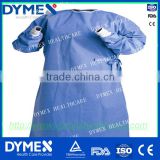 Sterile SMS disposable Surgical Gown with Extra long cotton knitted cuffs