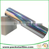 China manufacturer of striped laminate pvc film for cosmetic packaging