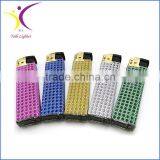 Bright Colors Gold Cap Windproof Cigarette Case With Win Lighter Rhinestone thumbnail-1