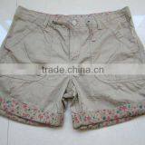 2012 New Fashion Ladies Turned Edge Casual Soft Cotton Hot Shorts