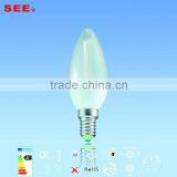 3W frosted china led bulb candle E14 ce rohs