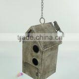 Handmade Old Style Hanging Metal Roof Bird House