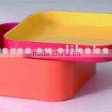 Two Color Melamine Square Serving Tray
