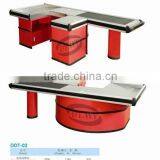 Electric Checkout Counter With Conveyor Belt Fashion in Desigh