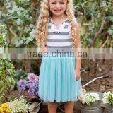 White and Blue Floral Summer Dress Cotton Sleeveless With Flutter Daily Wearing Outfits thumbnail-2