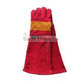 Cow Leather Safety Working Gloves With Long Sleeve thumbnail-2