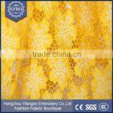 Hot Selling Floral Pattern High Quality Cupion Lace Fabric For Woman Dress thumbnail-4