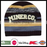 Knitted striped beautiful personalized winter hat