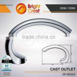 Curved Shape Deck Mounted Polished Nickel Faucet Tapware thumbnail-2