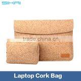 Sikai Patent Natural Oak Bark Water Proof Environmental Smooth Pouch Bag For Universal Laptop Tablet Cork Pouch Case Mouth Bag thumbnail-6