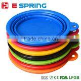 7 Color Available New 2015 Pet Dog Portable Bowl Silicone Collapsible Feeding Water Feeder Travel Dog Bowl thumbnail-1