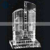 Blank Base Customized 3D Crystal Engraving Building Souvenir
