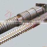 conical twin screw and barrel for PVC extrusion line with high output/Bimetallic/Gas nitriding