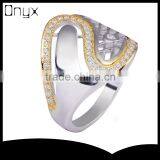 925 Sterling Silver Net Shaped Letter s Ring With Gold Plated for Women thumbnail-1