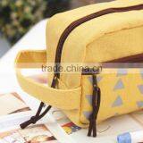 Clear Customizable Fasion Stationary Large Two Zipper Canvas Pencil Case With Compartments for Teenagers thumbnail-4