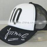 Guangzhou Hat Factory Professional Custom / 100% Polyester Fiber/white and Black/LOGO Printing/sponge Trucker Hats thumbnail-2