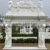 Stone Fireplace Stove Mantel thumbnail-1