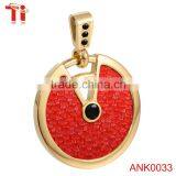 Luxury Best Friend Forever Zircon Pendant for Girls, Genuine Stingray Leather Pendant 18k Gold Plated Necklace Jewelry thumbnail-6