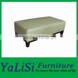 Elegant Classic Wood Frame Ottoman thumbnail-1
