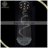 2016 Modern Style Double Staircase Luxury Crystal Chandeliers In The Rotating Floor Of The Stairs Long Lamp, Round Light thumbnail-2