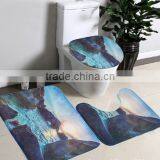 Anti-slip Toilet Mat 3pcs Set Comfortable Microfiber Bath Mat Set thumbnail-1