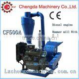 CF420A factory supply 55HP diesel engine tree branch crusher peanut shell hammer mill