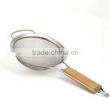 Food Safety Stainless Steel Fine Mesh Kitchen Strainer Flour Filter