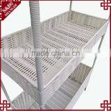 S&D Handicraft 3-layers PE Rattan Palstic White Hanging Storage Rack Shelves thumbnail-3
