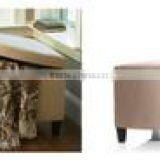 Household Faux Leather Storage Stool With Removeable Lid thumbnail-1