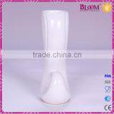 White Ceramic Craft Decoration Flower Vase Stand thumbnail-2