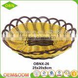 Fancy Modern Design Home Kitchen Accessories Woven Oval PP Plastic Fruit Basket thumbnail-1