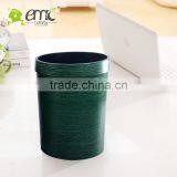 Plastic Trash Bin, Plastic Trash Bin With Wood Grain , Decorative Trash Bin thumbnail-2