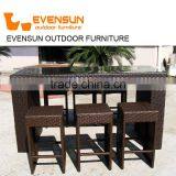 China EVENSUN Manufacturer Outdoor Furniture Rattan Wicker Garden Bar Stools thumbnail-4
