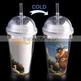 With Spiral Straw 16oz Plastic Dome Lid Tumbler thumbnail-4