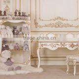 BISINI New Arrival Kids Wooden Toy Storage Cabinet/shelf, Ivory and Gold Luxury Kids Book Cabinet - BF07-70342 thumbnail-1