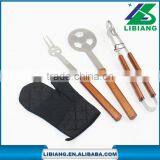Stainless Steel Bbq Grill Tools Set With Glove and Apron thumbnail-1