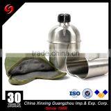 Stainless Steel Military Canteen With Cup and Bag
