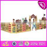 High Quality Kindergarten Toy Storage Furniture Cartoon Wooden Kids Storage Furniture W08C209 thumbnail-5