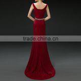 Women Elegant Sleeveless Beaded Floor-length Maxi Evening Party Dress thumbnail-4