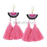 Bohemian Ethnic Jewelry Embroidery Tassel Dangle Earrings thumbnail-6