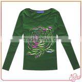 High Quality Wholesale Fashion Casual Long Sleeve T Shirts Wear For Women Custom Printing thumbnail-1