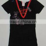 Black Mesh Cap Sleeves V-Neck Seamless Casual Top thumbnail-1