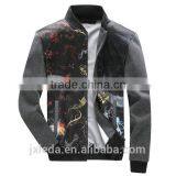 2016new Custom Print Zipper Baseball Jacket for Man thumbnail-1
