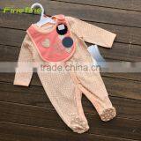 Baby Clothes Baby Playsuit With Bib Clothing Wholesale Baby Long Sleeve Romper thumbnail-2