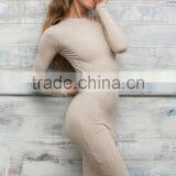 Fashion Knitted Long Sleeve Bodycon Dress Women Vintage Christmas Winter Elegant Sweater Dress Khaki Midi Dresses Chic 2017 thumbnail-5