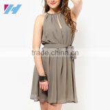 Korean Advanced Fashion Apparel Wholesale Women Summer Skater Dresses thumbnail-2